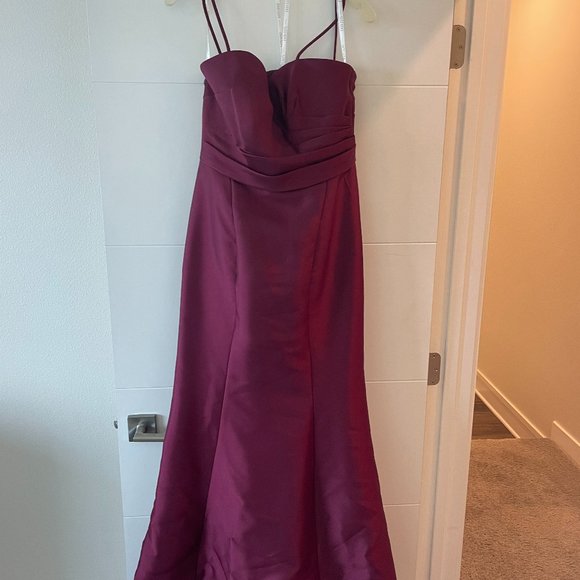 David's Bridal Wine Colored Dress NEVER WORN - Picture 1 of 3
